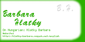 barbara hlatky business card